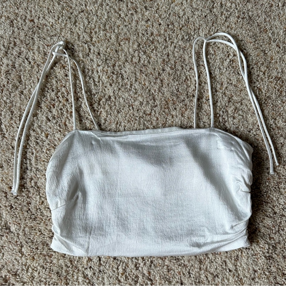 White Zara crop top. Size S